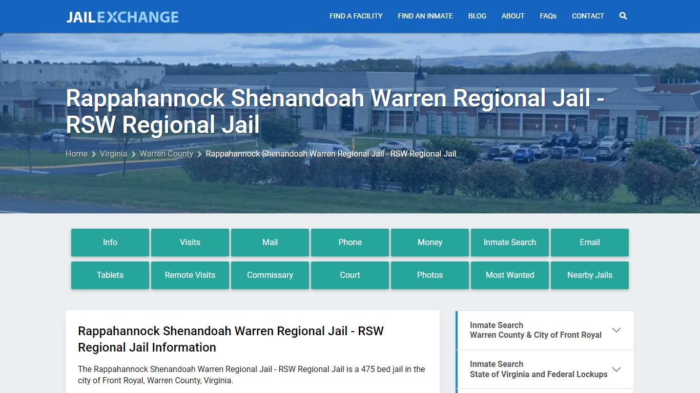 Rappahannock Shenandoah Warren Regional Jail - RSW Regional Jail, VA ...